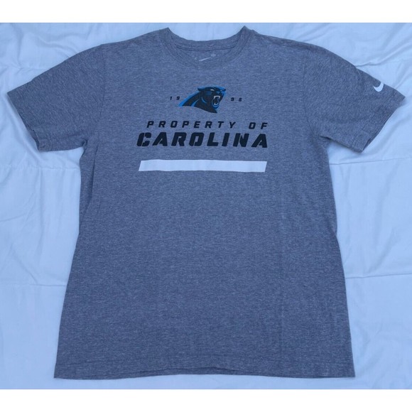 Men's Nike NFL Carolina Panthers Property of Panthers Gray T-Shirt Medium - Picture 1 of 5